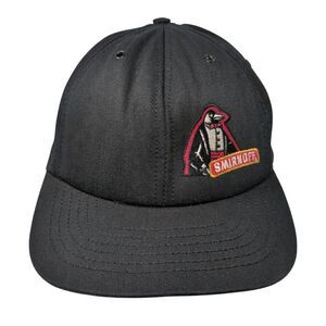 Vintage Smirnoff Pure Party Animal Snapback Hat Black Embroidered Penguin Logo